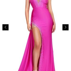 Ashley Lauren Elegant Pink Evening Gown